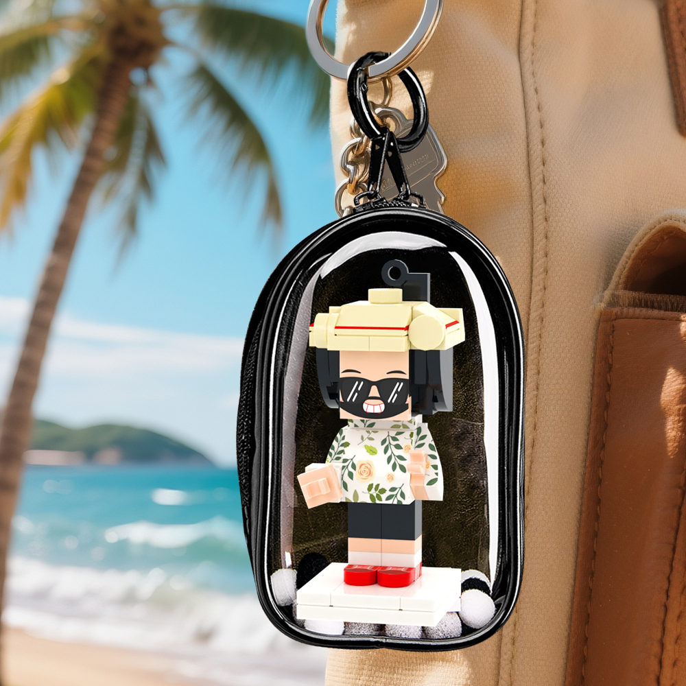 Minifiguras De Ladrillo Personalizadas, Llavero De Bloques De Partículas Pequeñas Personalizable Para Una Persona. - 