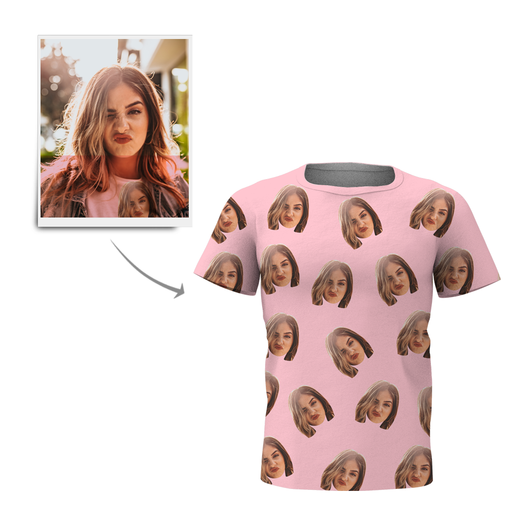 Camiseta Personalizada Con Estampado Integral De Mi Cara Camiseta Personalizada Para Hombre - 
