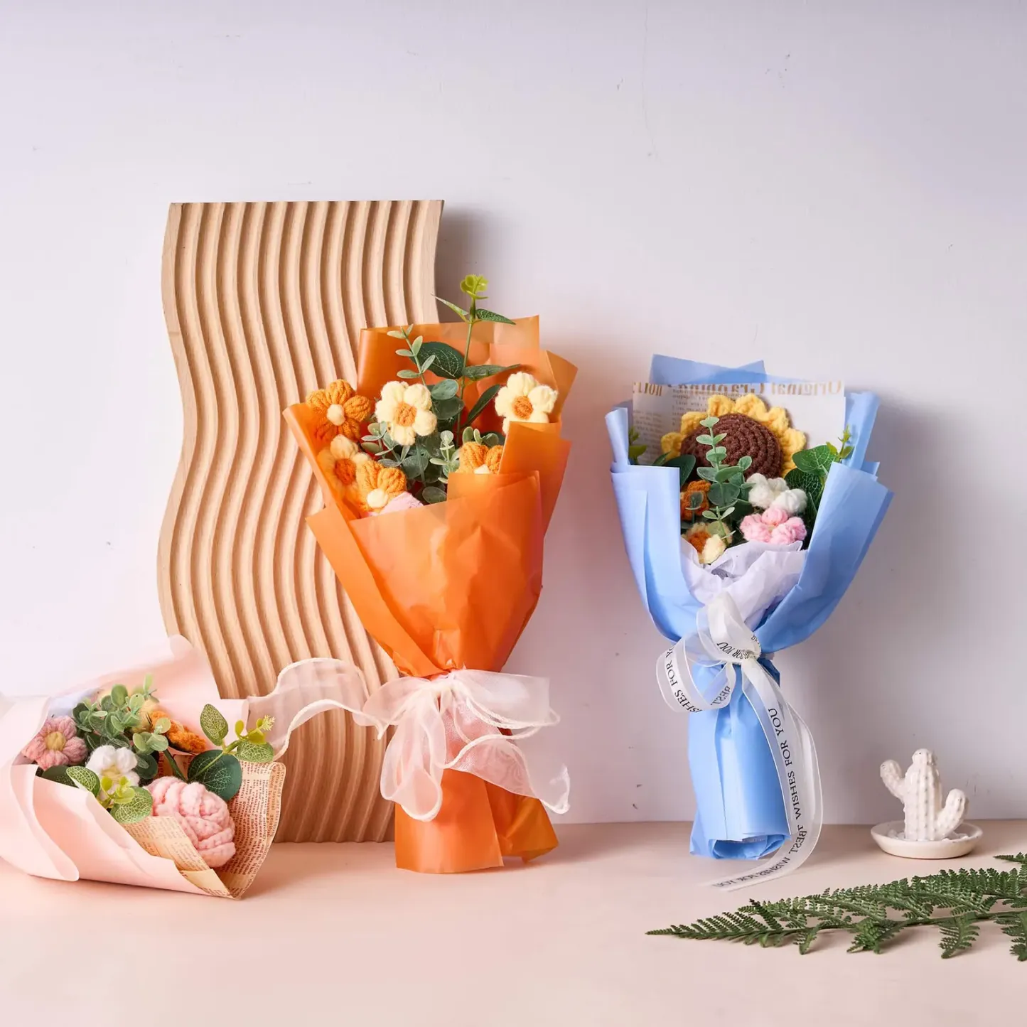 Flores De Ganchillo, Girasol De Ganchillo, Rosas Hechas A Mano, Ramo De Flores Tejidas, Regalo De Aniversario Para Ella - 