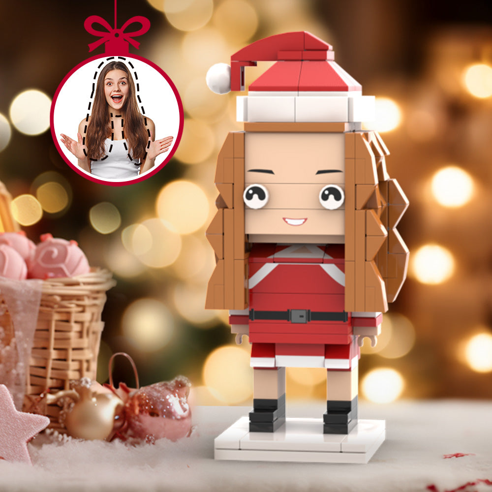 Regalos De Navidad, Figuras De Ladrillos Con Cabeza Personalizadas, Figuras De Ladrillos Personalizadas Para Niñas, Juguete De Bloques De Partículas Pequeñas