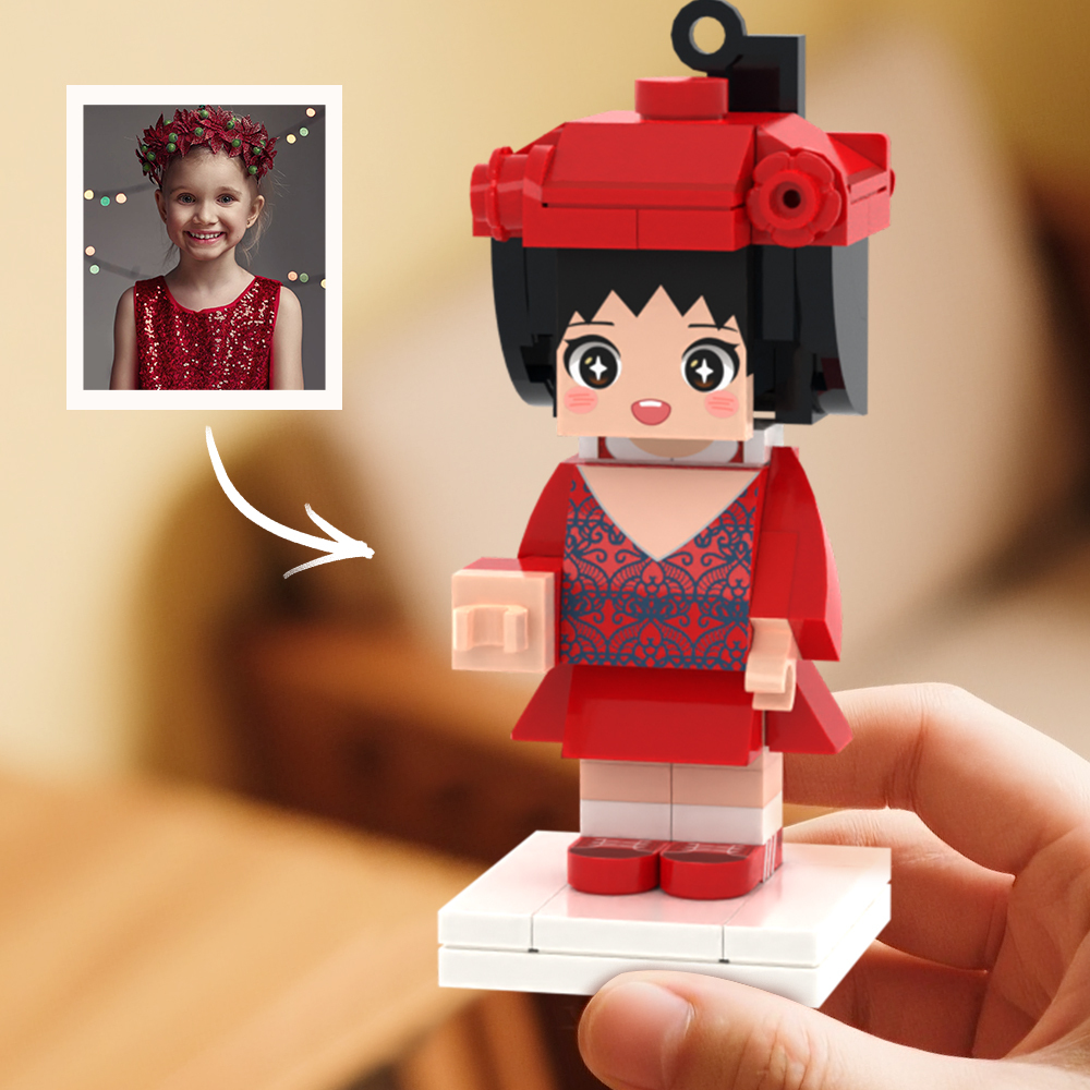 Figuras De Ladrillos En Miniatura Personalizables Para Una Persona, Llavero De Bloques De Partículas Pequeñas, Dije Para Bolso - 