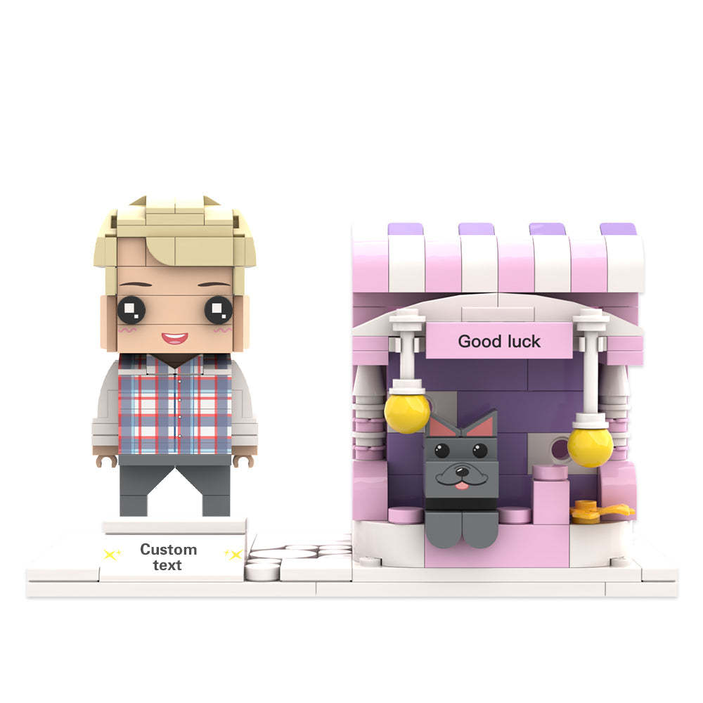 Portalápices con figuras de ladrillos personalizados Portalápices y figuras de ladrillos personalizados Portalápices para mascotas 