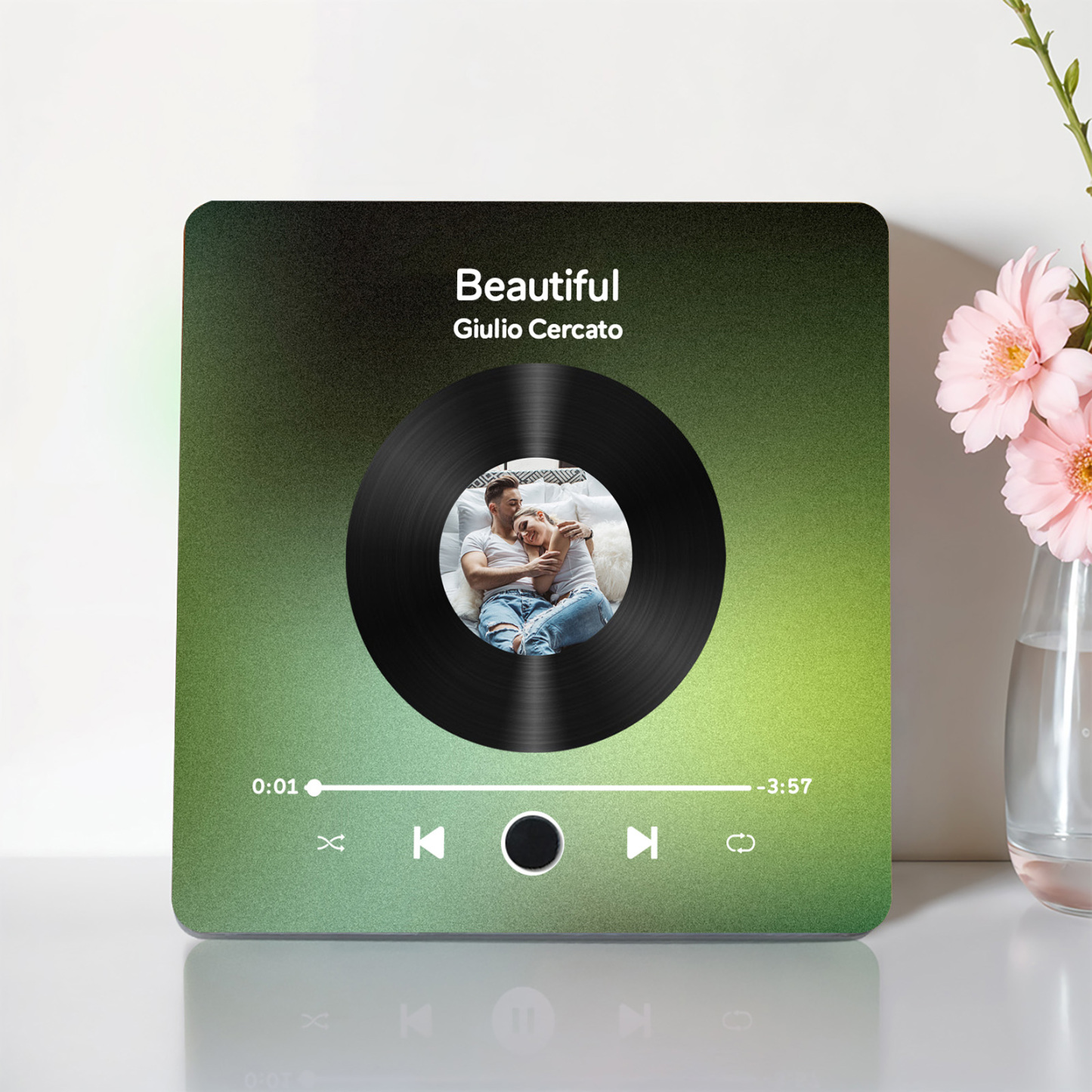 Imán De Nevera Con Música Personalizada. Imán De Nevera Con Álbum Personalizado. Puede Reproducir Canciones Y Ajustar El Volumen. - 