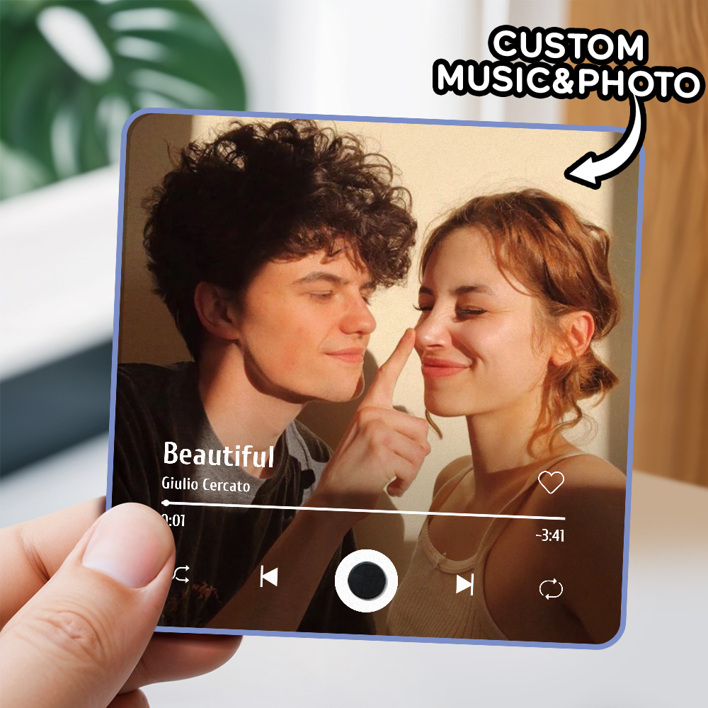 Imán De Nevera Con Música, Álbum De Fotos Personalizado, Adhesivo Para Pared Con Fotos, Movimiento Musical Que Se Puede Reproducir Sin Teléfono Móvil, Imán De Nevera Con Música Pro - 