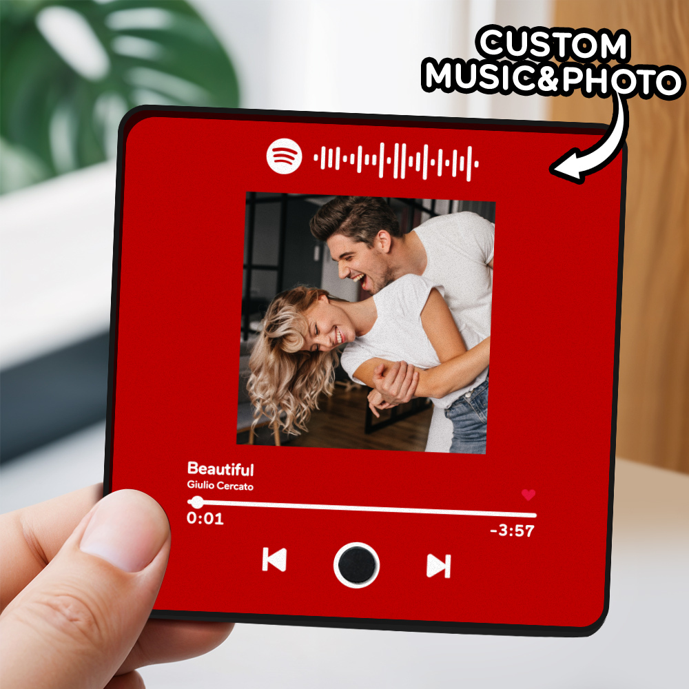 Imán De Nevera Con Música, Álbum De Fotos Personalizado, Adhesivo Para Pared Con Fotos, Movimiento Musical Que Se Puede Reproducir Sin Teléfono Móvil, Imán De Nevera Con Música Pro - 