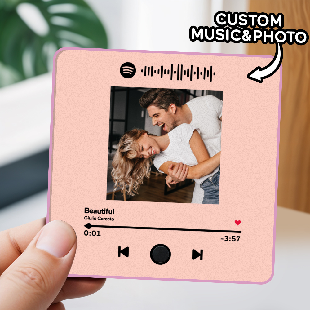 Imán De Nevera Con Música, Álbum De Fotos Personalizado, Adhesivo Para Pared Con Fotos, Movimiento Musical Que Se Puede Reproducir Sin Teléfono Móvil, Imán De Nevera Con Música Pro - 