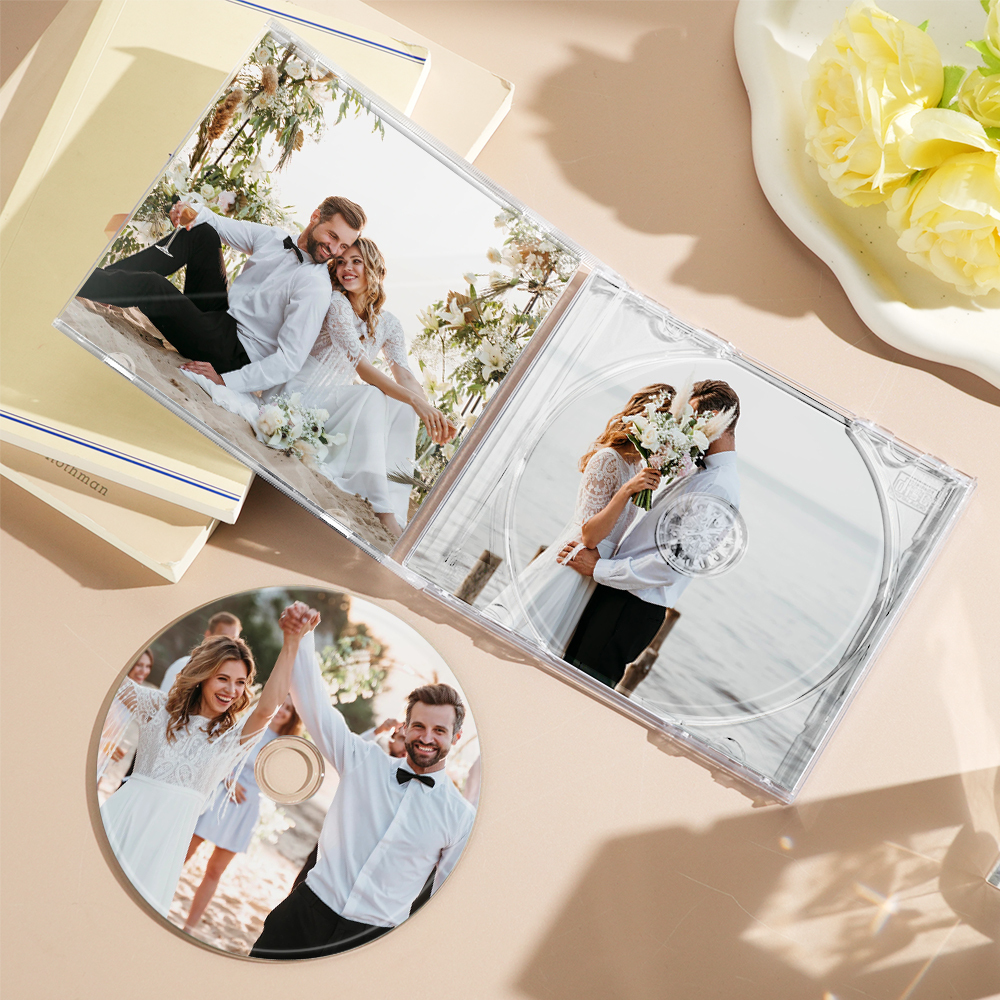 Álbum De Cd Personalizado Con 5 Fotos Cd Personalizado Y Estuche Jewel. Personaliza Tu Propio Mixtape De Cd (10/5/16 Canciones). - 