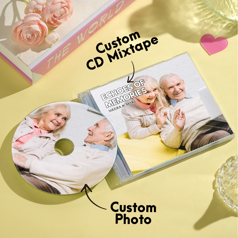 Cd Personalizado Con 3 Fotos Y Estuche De Regalo. Cd Con 16 Canciones. Álbum De Cd Personalizado. Regalos De Graduación. - 