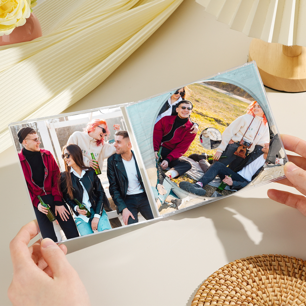 Cd Personalizado Con 5 Fotos Y Estuche De Regalo Con 16 Canciones. Álbum De Cd Personalizado, Regalo Para Hermanas O Amigas. - 