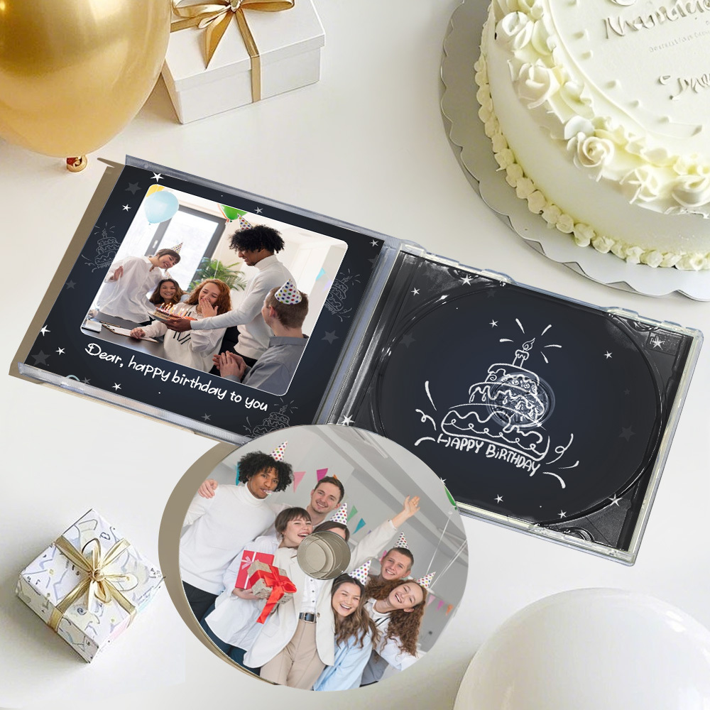 Cd Mixtap Personalizado Con Canciones Personalizadas Del 5/10/16, Cd Con Fotos Y Estuche De Regalo De Cumpleaños - 