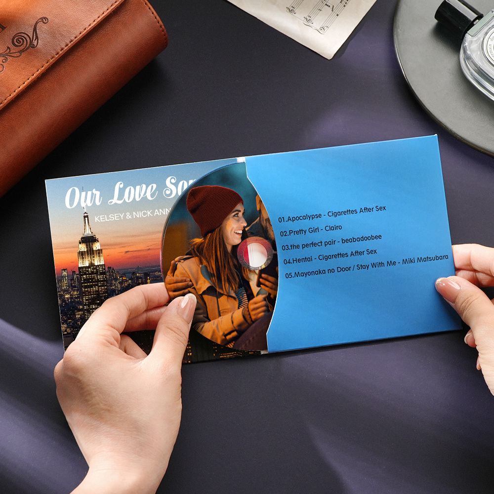 Cd De Fotos Con Foto Personalizada Y Mixtape. Elige Entre 5, 10 Y 16 Canciones. Regalo Musical Para Él O Ella. - 