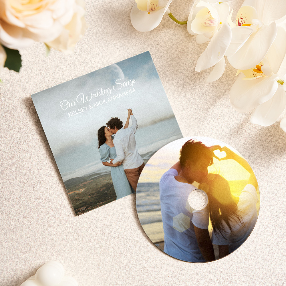 Funda Con Foto Personalizada Para Cd Con Mixtape De Fotos. Elija Entre 5, 10 Y 16 Canciones. Regalo Musical Para Él O Ella. - 