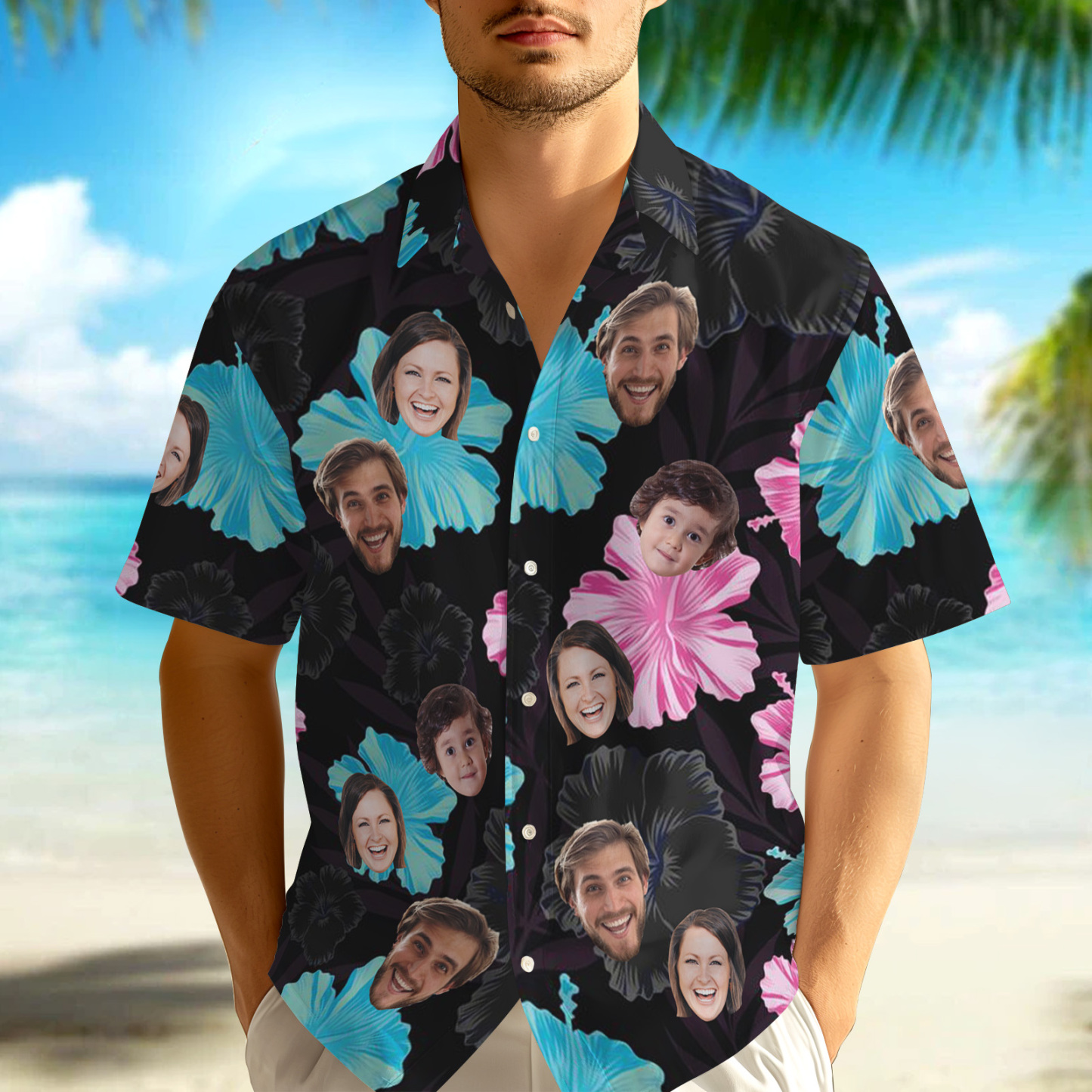 Camisa Hawaiana Personalizada Con Tu Foto Y Estilo. - 