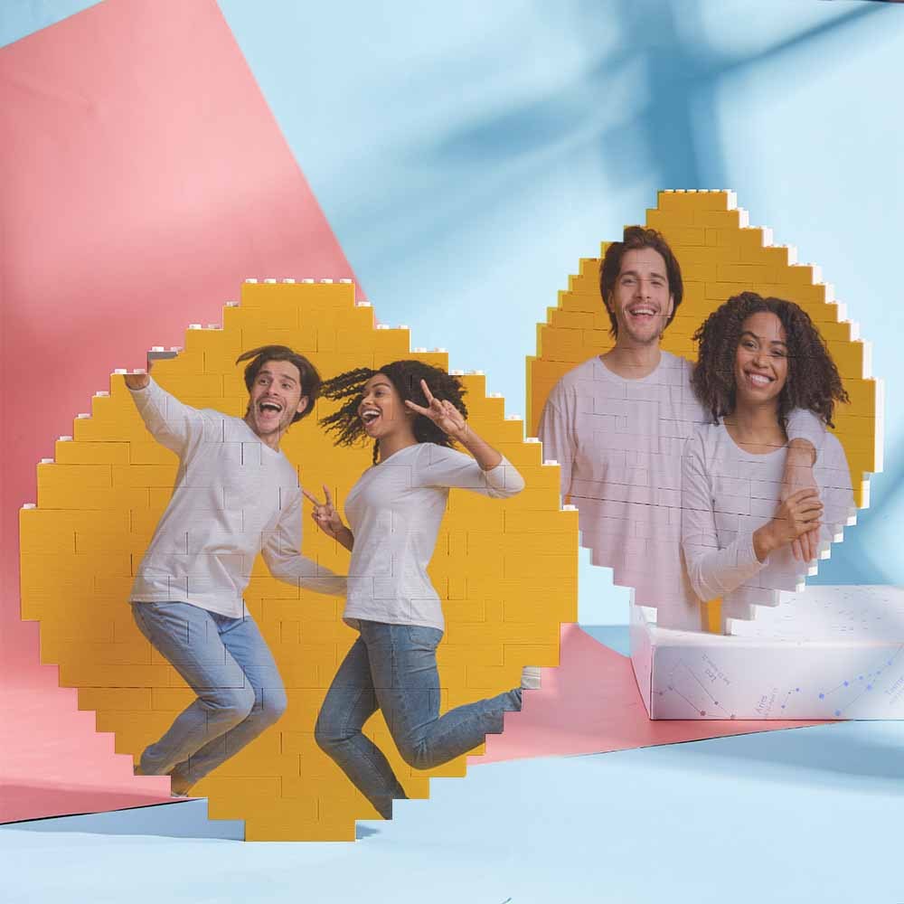 Código de música personalizado Marco de bloque de fotos de edificio redondo de ladrillo personalizado 