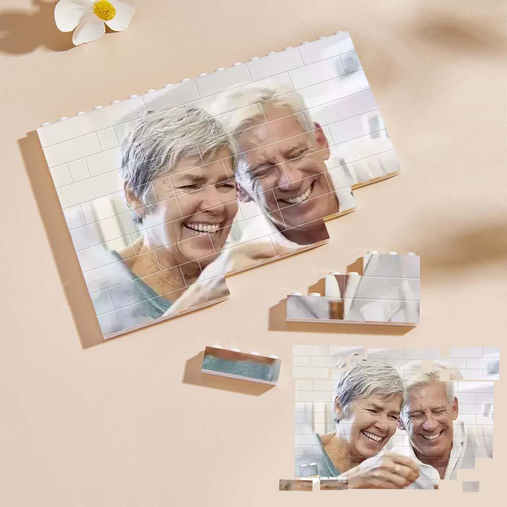 Foto personalizada Bloques de construcción Rompecabezas Personalizado Ladrillo de construcción Grabado Forma cuadrada Regalo para aniversario 