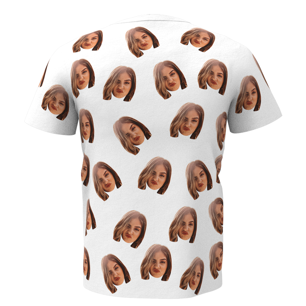 Camiseta Personalizada Con Estampado Integral De Mi Cara Camiseta Personalizada Para Hombre - 