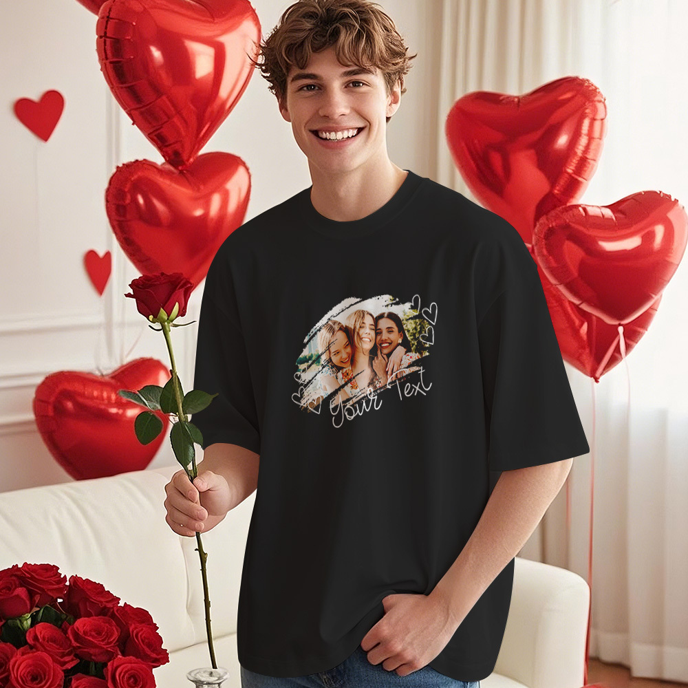 Diseña Tu Propia Camiseta Con Foto. Camisetas Personalizadas Con Nombre. Camisetas Vintage. Regalo Para El Día De San Valentín. - 