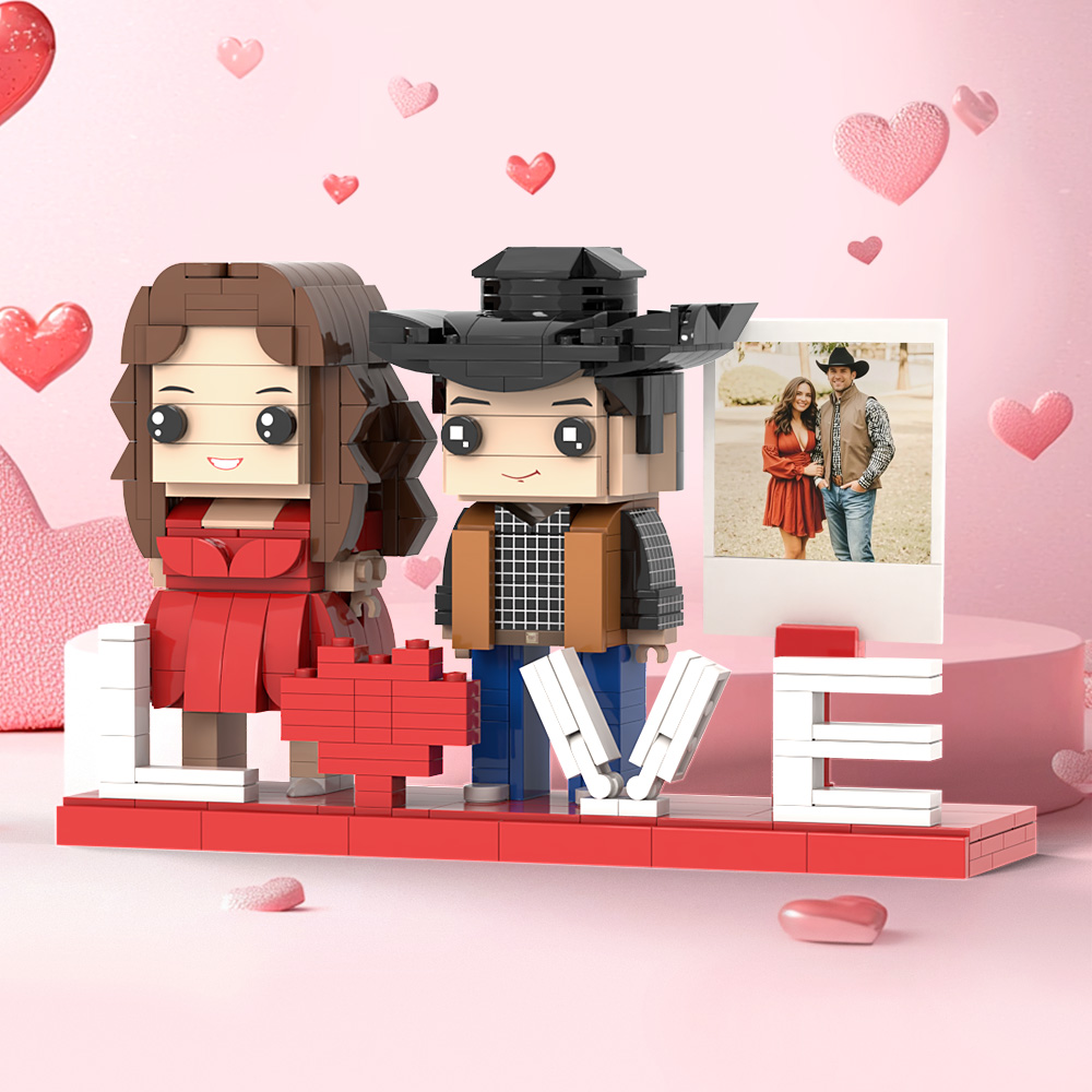 Figura De Ladrillo Personalizable De Cuerpo Completo Para 2 Personas, Regalo Para Parejas En El Día De San Valentín, Regalo Para Amantes De Bloques De Partículas Pequeñas