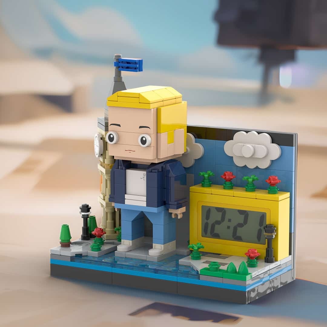 Regalos De Navidad Reloj Personalizado Con Figuras De Ladrillos Reloj Personalizado Con Miniciudad Y Figuras De Ladrillos - minebrickes