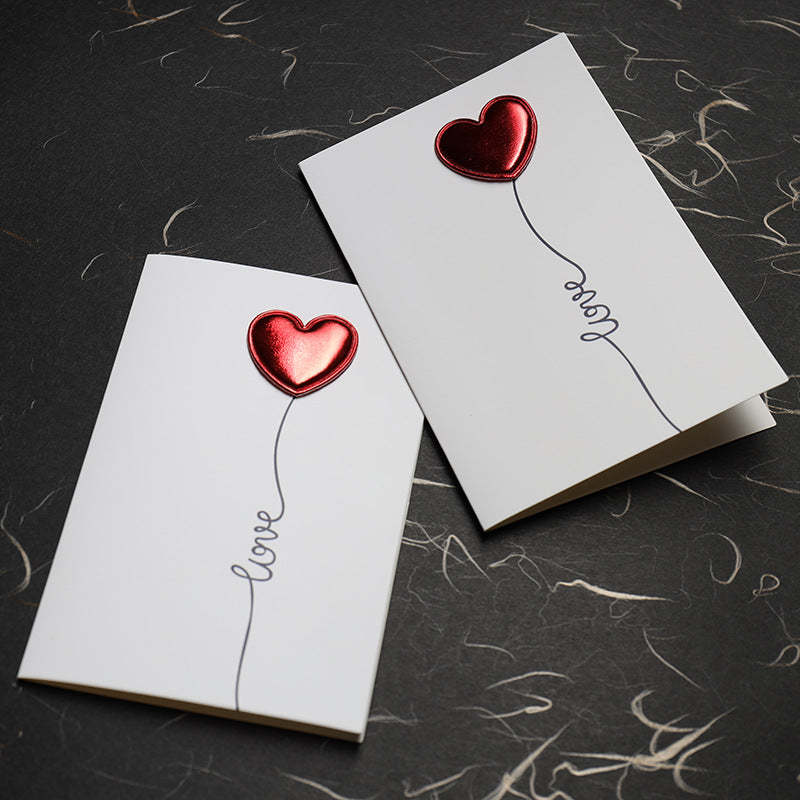 Tarjeta De Felicitación De Amor Con Latido De Corazón Tridimensional. Tarjeta De Regalo Creativa. - 