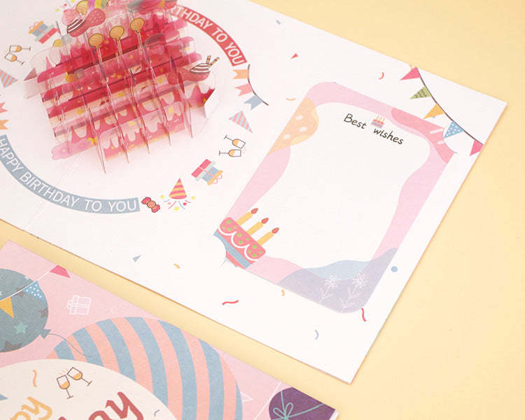 Tarjeta De Cumpleaños Tridimensional De Cristal, Regalo Conmemorativo. - 