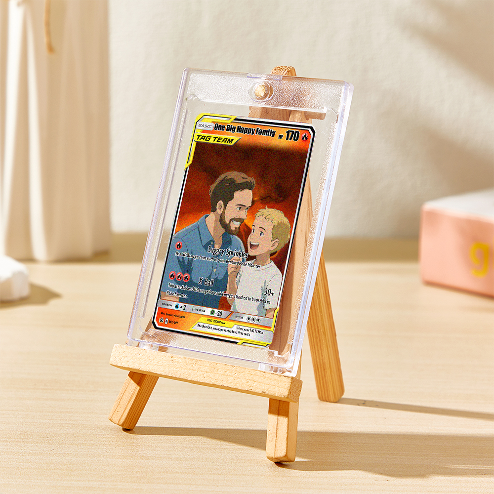 Tarjeta Personalizada De Pokémon Tag Team, Retrato De Pareja De Anime, Regalo Lgbtq, Arte A Juego Lindo - 