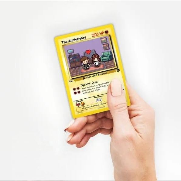 Tarjeta De Aniversario De Anime Personalizada, Regalo Para Él O Ella, Tarjeta De Boda O San Valentín - 