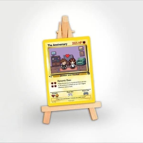 Tarjeta De Aniversario De Anime Personalizada, Regalo Para Él O Ella, Tarjeta De Boda O San Valentín - 