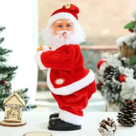 Figura De Papá Noel Para Decoración Navideña De Escritorio, Divertida Decoración Electrónica Para El Hogar Para Las Fiestas.