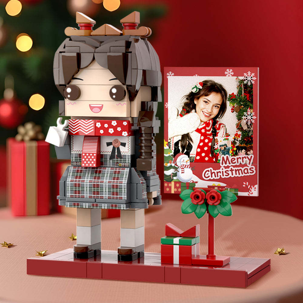 Figure In Mattoni A Corpo Intero Di Natale Per La Fidanzata 1 Persona Figure In Mattoni A Tema Con Temi Perfetti Per Lo Scambio Di Regali Di Natale - minebrickit