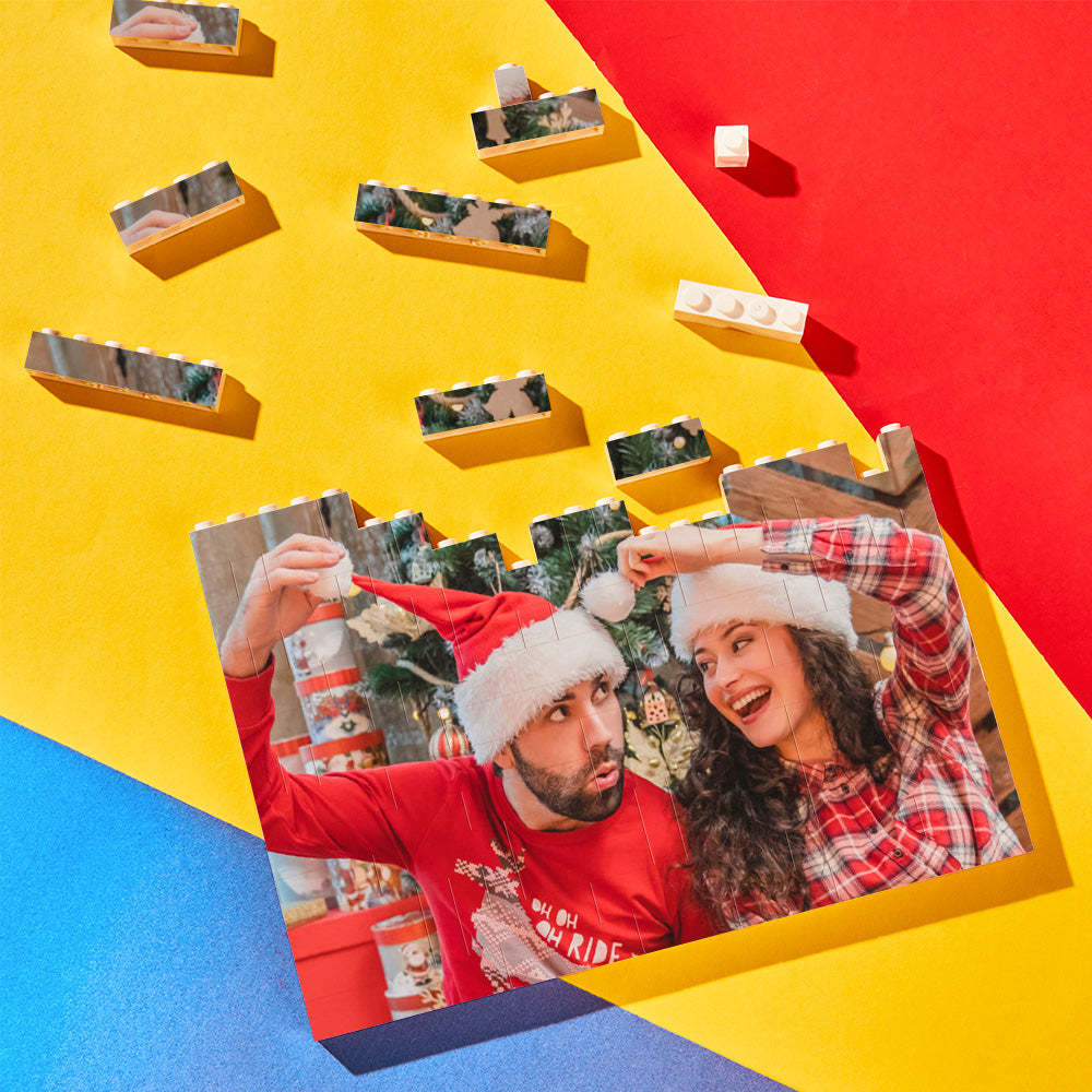 Cornice per foto in mattoni da costruzione personalizzata con musica 