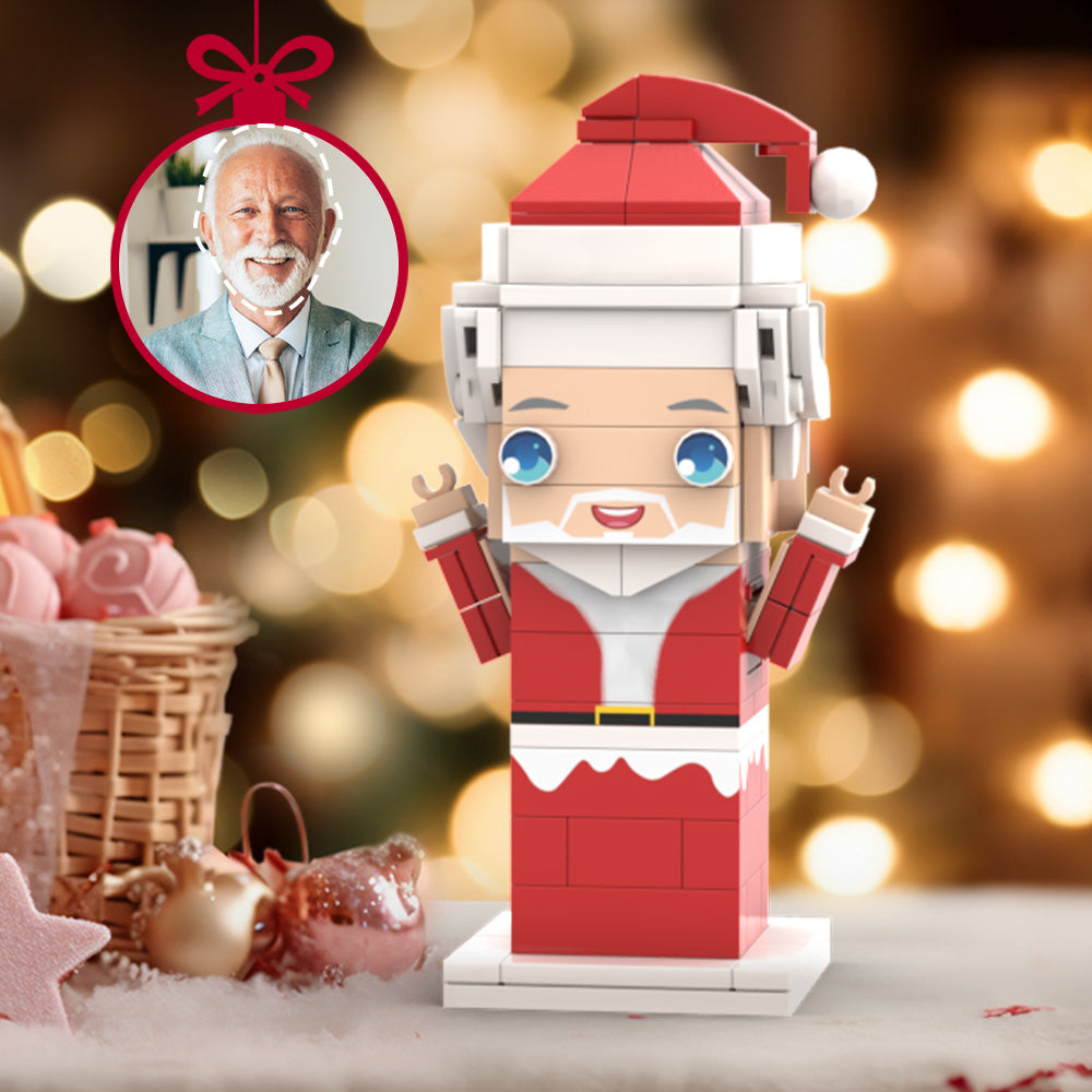 Regali Di Natale Figure In Mattoni Con Testa Personalizzata Figure In Mattoni Di Babbo Natale Personalizzate Giocattolo Con Blocchi Di Piccole Particelle