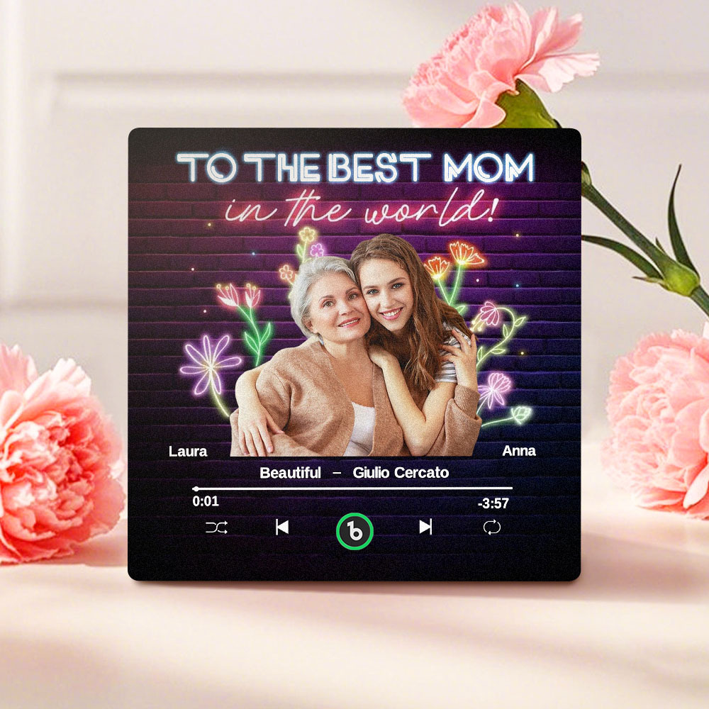 Magnete Da Frigorifero Musicale Personalizzato E Magnete Da Frigorifero Con Foto, Adesivo Da Parete Con Foto Musicale Che Può Essere Riprodotto, Regalo Per La Mamma - 