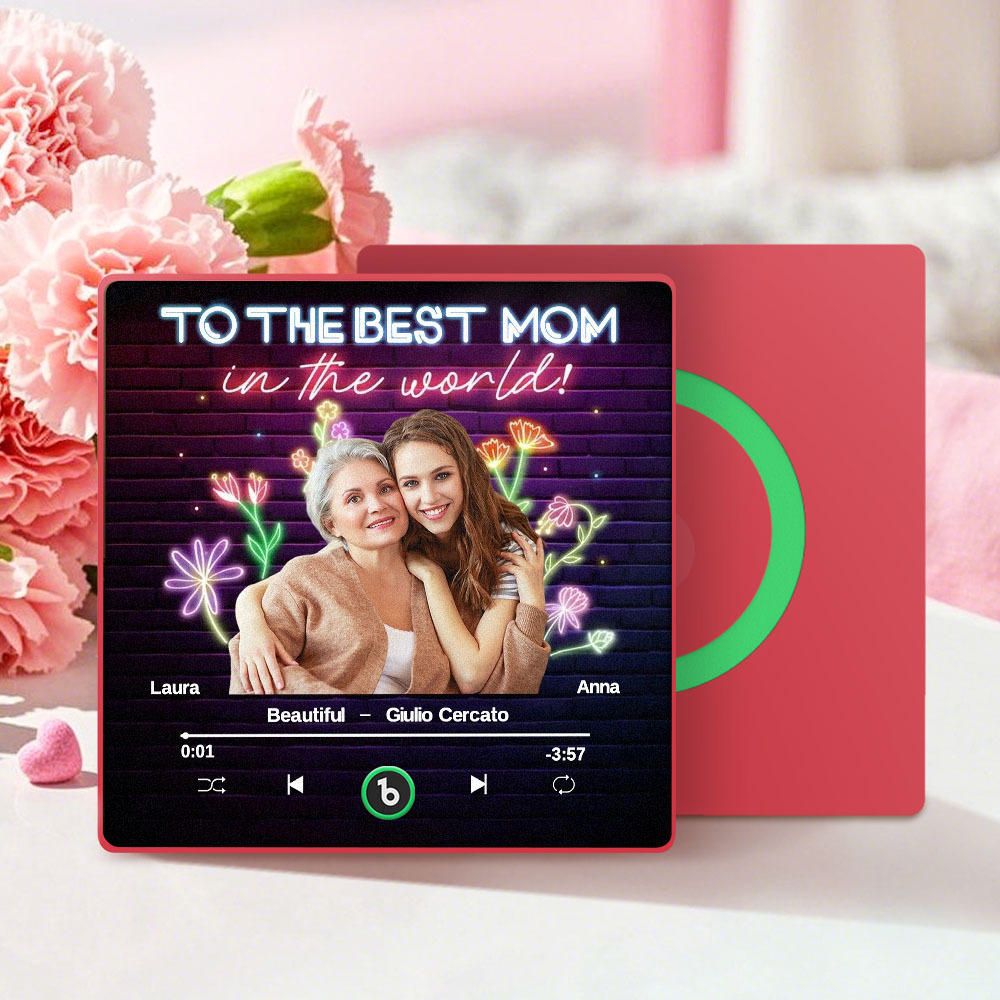 Magnete Da Frigorifero Musicale Personalizzato E Magnete Da Frigorifero Con Foto, Adesivo Da Parete Con Foto Musicale Che Può Essere Riprodotto, Regalo Per La Mamma - 