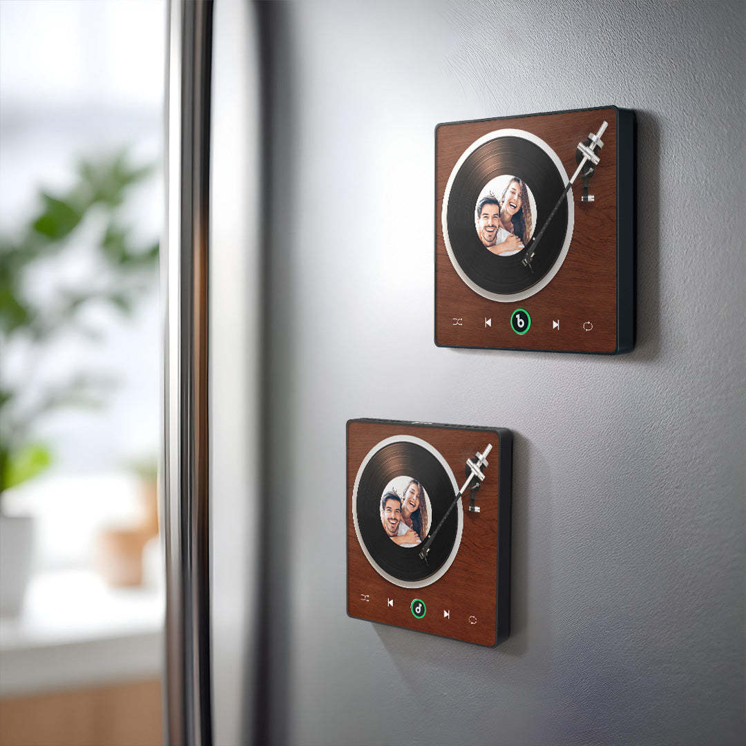 Nuovo Magnete Da Frigorifero Con Musica Personalizzata, Aggiornamento 4.0, Stile Lettore Di Vinile, Regalo Per Gli Amanti - 