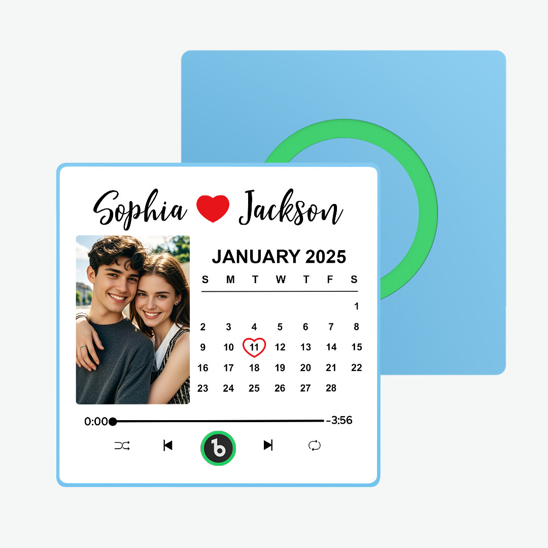 Aggiorna Il Tuo Album Colorato, Magnete Per Frigorifero, Data E Foto Personalizzate, Magneti Per Frigorifero Con Canzoni Nuziali Personalizzate, Riproduzione Di Musica, Magneti Per Frigorifero Con Calendario Personalizzato, Regali Di San Valentino Per Coppie - 