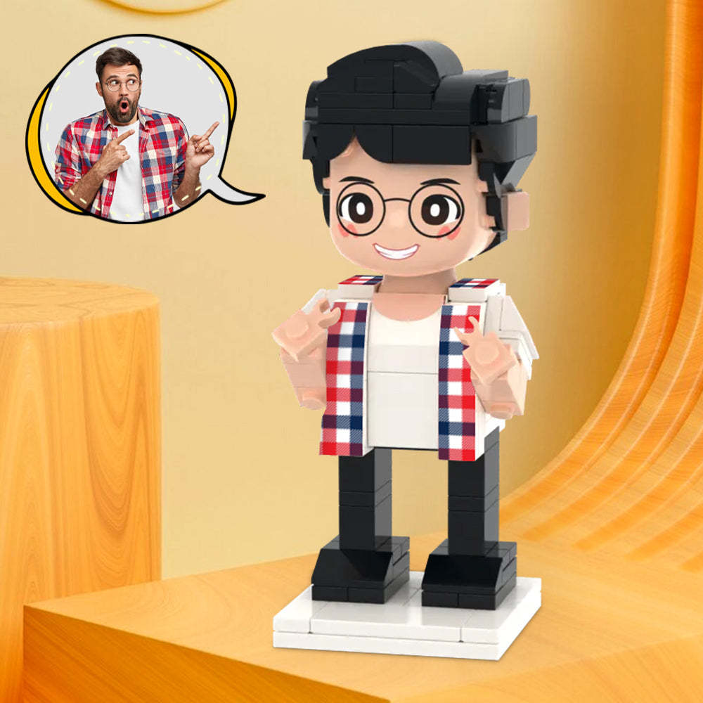 Figure In Mattoni Duddu Per Tutto Il Corpo Personalizzabili 1 Persona Figure In Mattoni Personalizzati Piccole Particelle Giocattolo In Blocchi Brick Me Figure Ragazzo Divertente - minebrickit