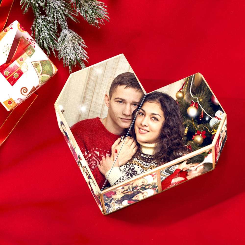 Cubo Di Rubik Con Foto Personalizzate Cubo Di Rubik In Legno Colorato Con Foto Multiple Regali Di Natale Per Coppia - 
