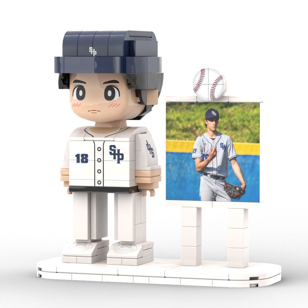 Regalo Per Giocatore Di Baseball Personalizzabile Regalo Per 1 Persona Figure In Mattoni Personalizzate A Figura Intera - 
