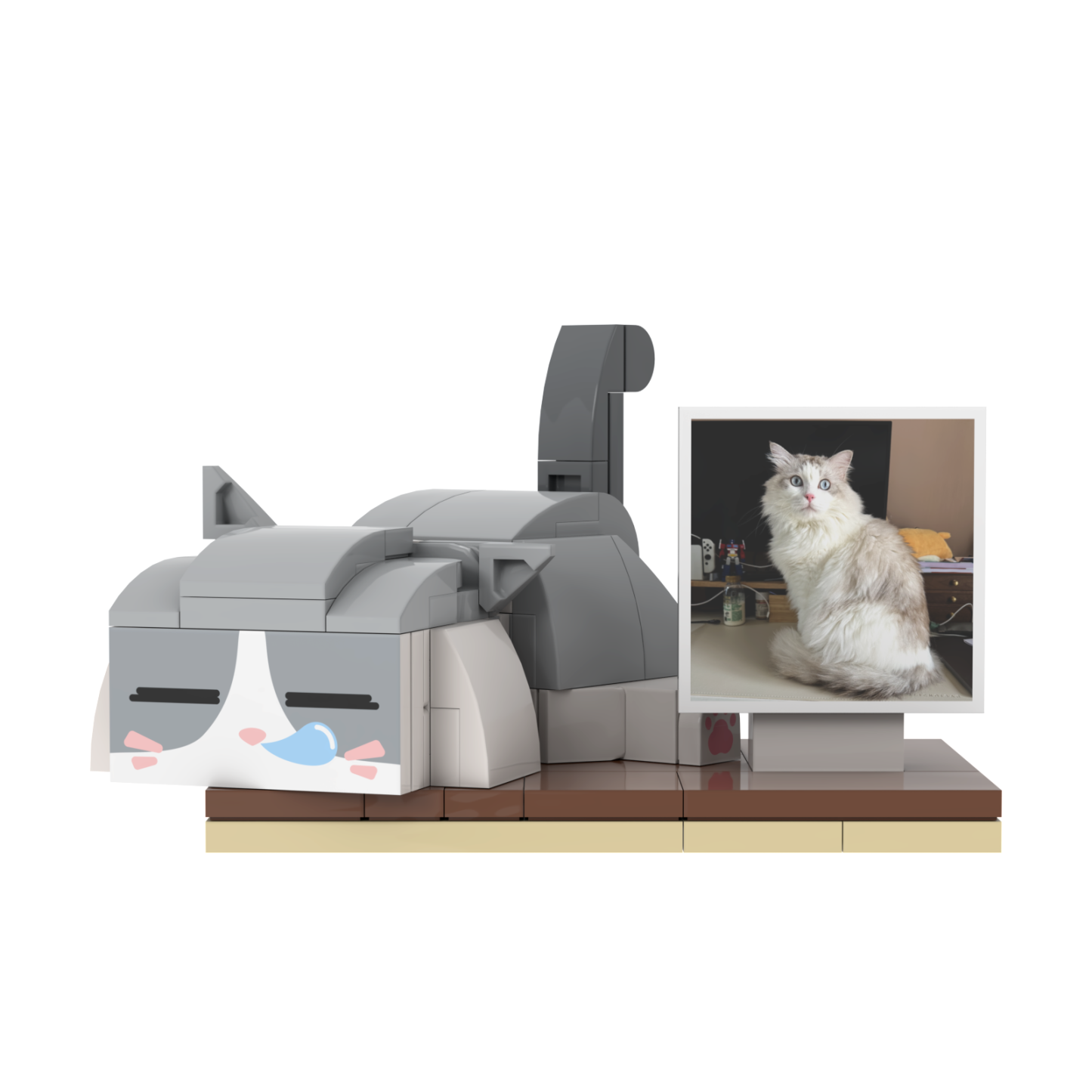 Figura In Mattoni Personalizzata Per Animali Domestici Carini Corpo Intero Personalizzabile 1 Cast Con Foto