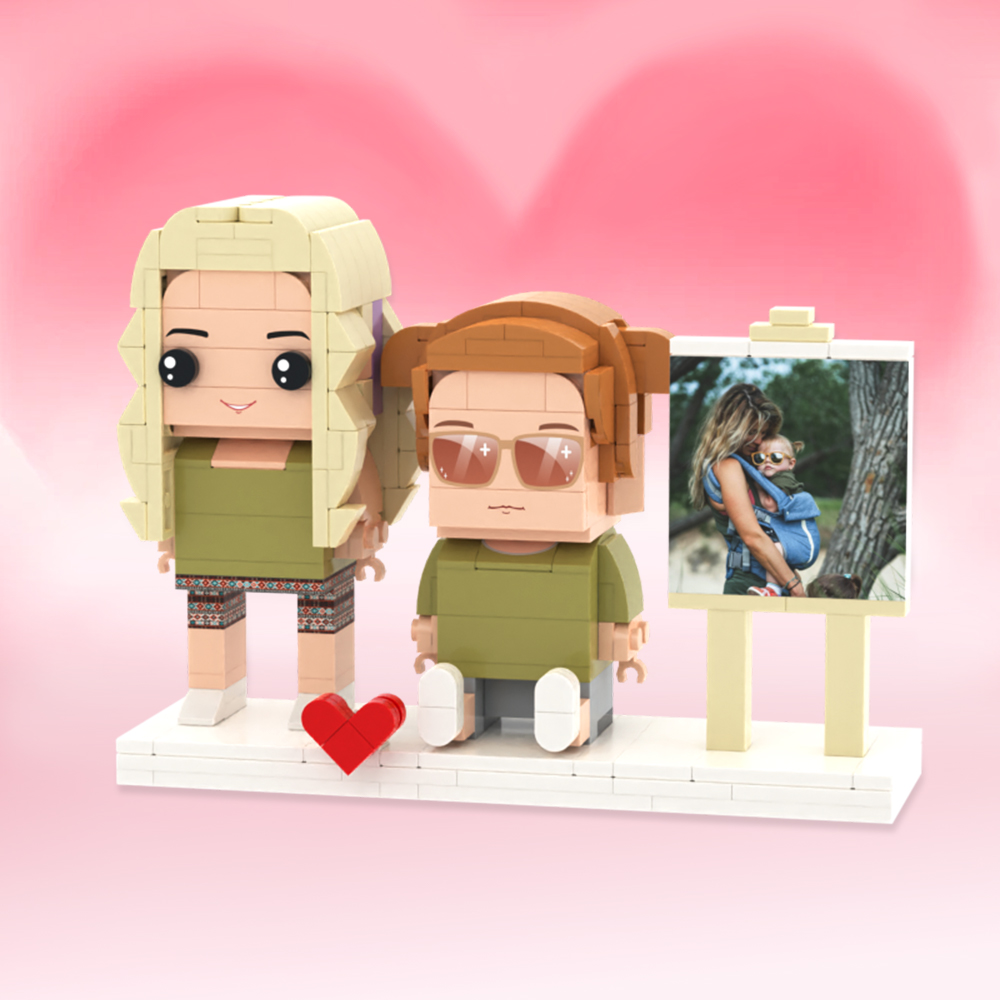 Figure Di Mattoni Personalizzate A Figura Intera Sedute, Figure Di Mattoni Personalizzate Per 2 Persone, Giocattolo Di Plastica Ad Incastro Universale, Regalo Di Natale