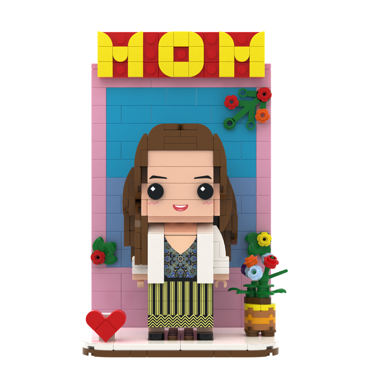 Personaggio In Mattoncini Personalizzabile A Figura Intera Per La Festa Della Mamma, Regalo Per La Mamma