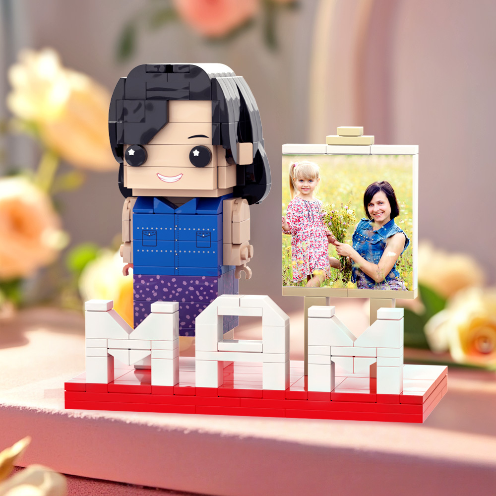 Regalo Per La Mamma: Figure In Mattoni Personalizzate, Corpo Intero, Personalizzabili, 1 Persona - 