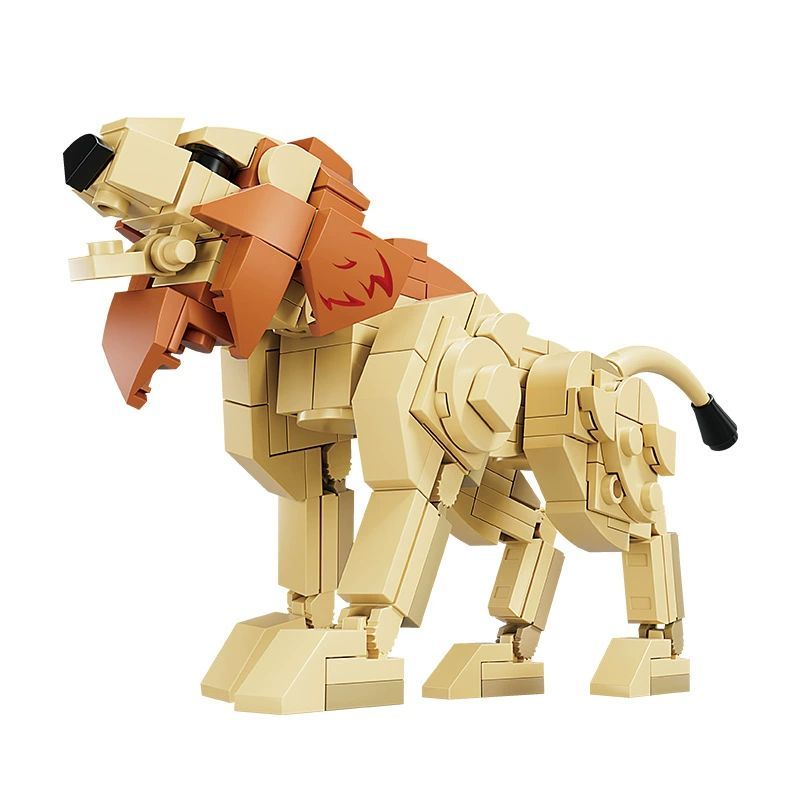 Kit Di Blocchi Da Costruzione Con Action Figure Di Lupo, Set Di Modelli Di Animali, Giocattoli Creativi Da Collezione Per Bambini - 
