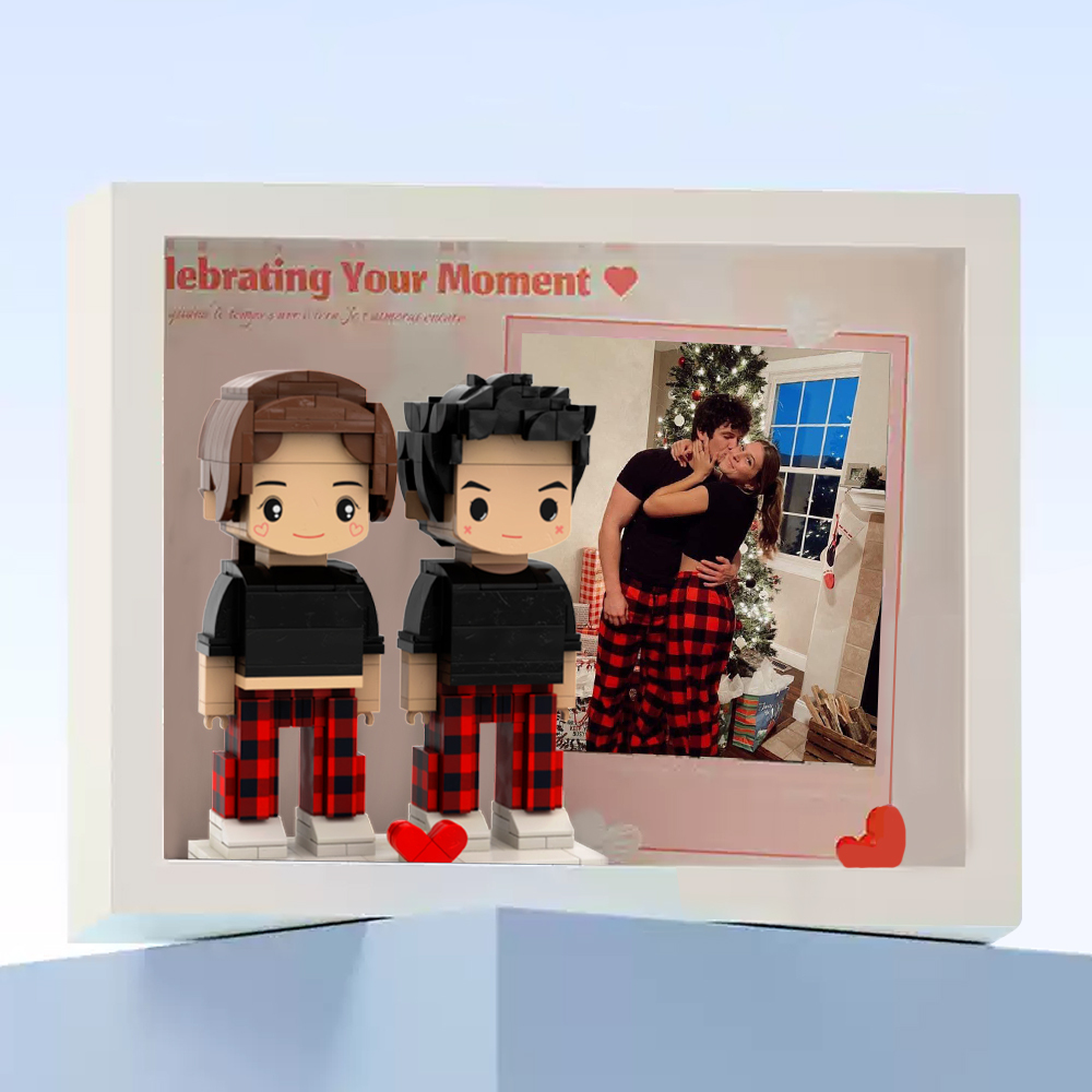 Coppia Dolce Personalizzabile Completamente Corpo 2 Persone Figure In Mattoni Personalizzate Brick Me Figure - 