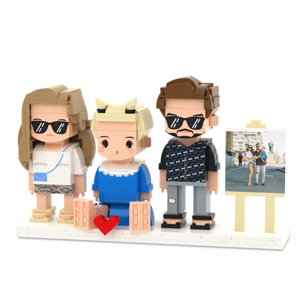 Figure Di Mattoni A Figura Intera Personalizzate, Figure Di Mattoni Sedute Personalizzate, Giocattoli Di Plastica Ad Incastro Universali, Idee Regalo Di Natale Per La Persona Amata - 