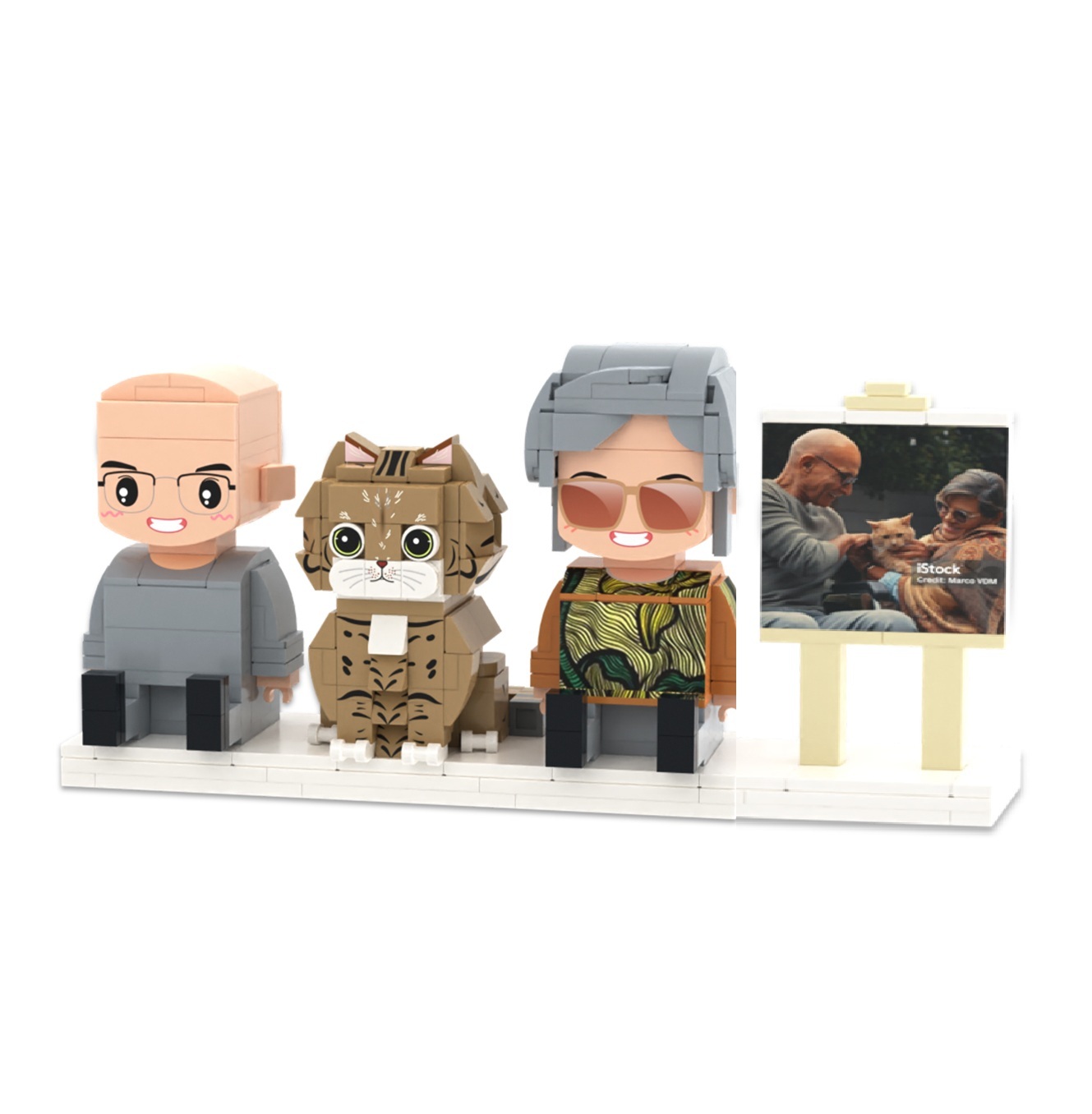 Figure Di Mattoni A Figura Intera Personalizzate, Figure Di Mattoni Sedute Personalizzate, Giocattoli Di Plastica Ad Incastro Universali, Idee Regalo Di Natale Per La Persona Amata - 