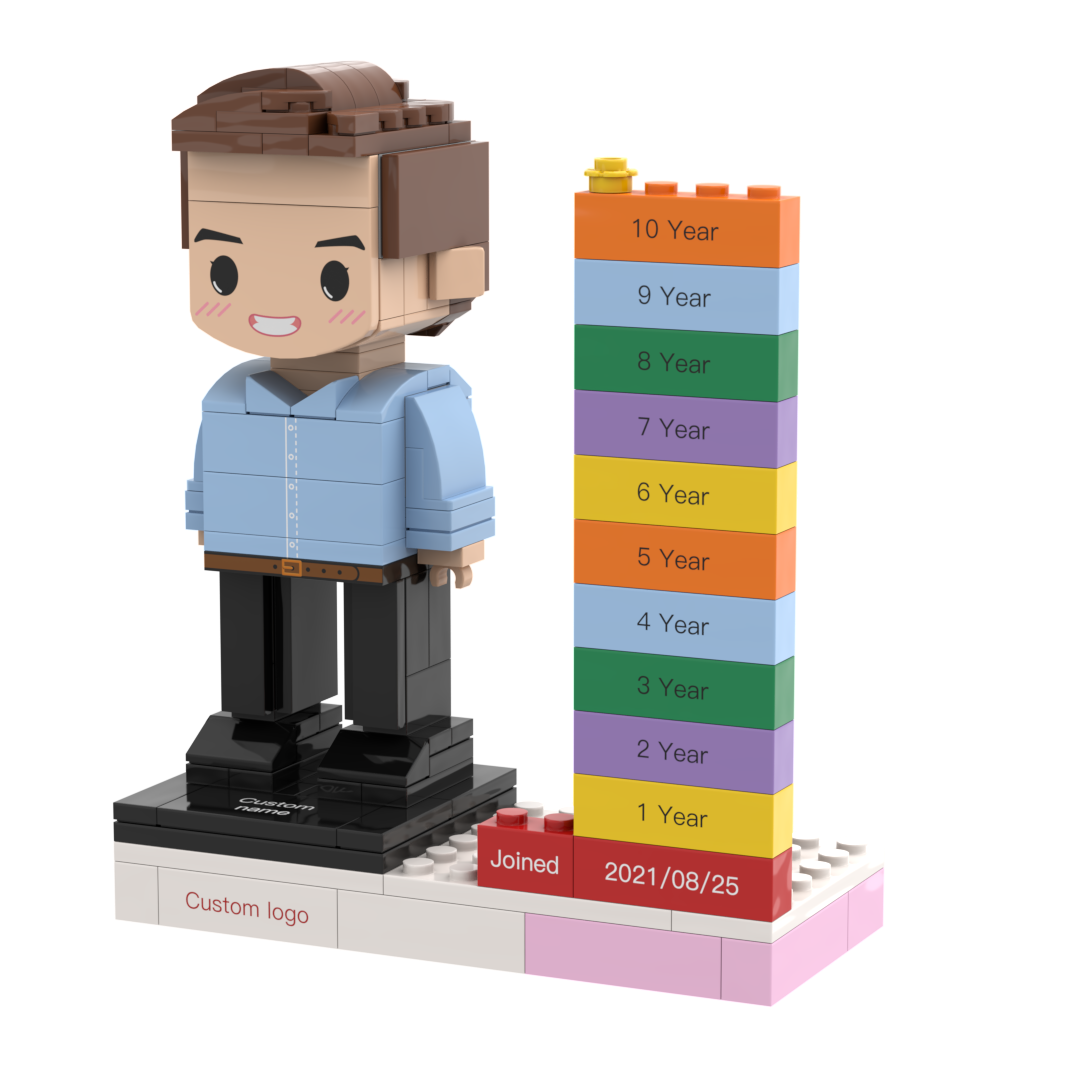 Regalo Di Anniversario Per L'impiego. Figure Di Mattoni Personalizzate. Regalo Perfetto Per Lui/lei. - 