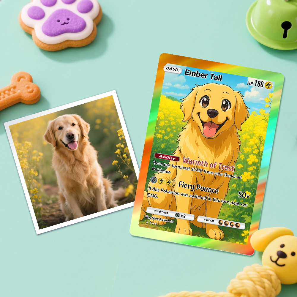 Biglietto D'auguri Personalizzato Con Mostro Anime E Animale Domestico, Biglietto D'auguri Personalizzato Per Gli Amanti Degli Animali, Regalo Personalizzato Per Cani - 