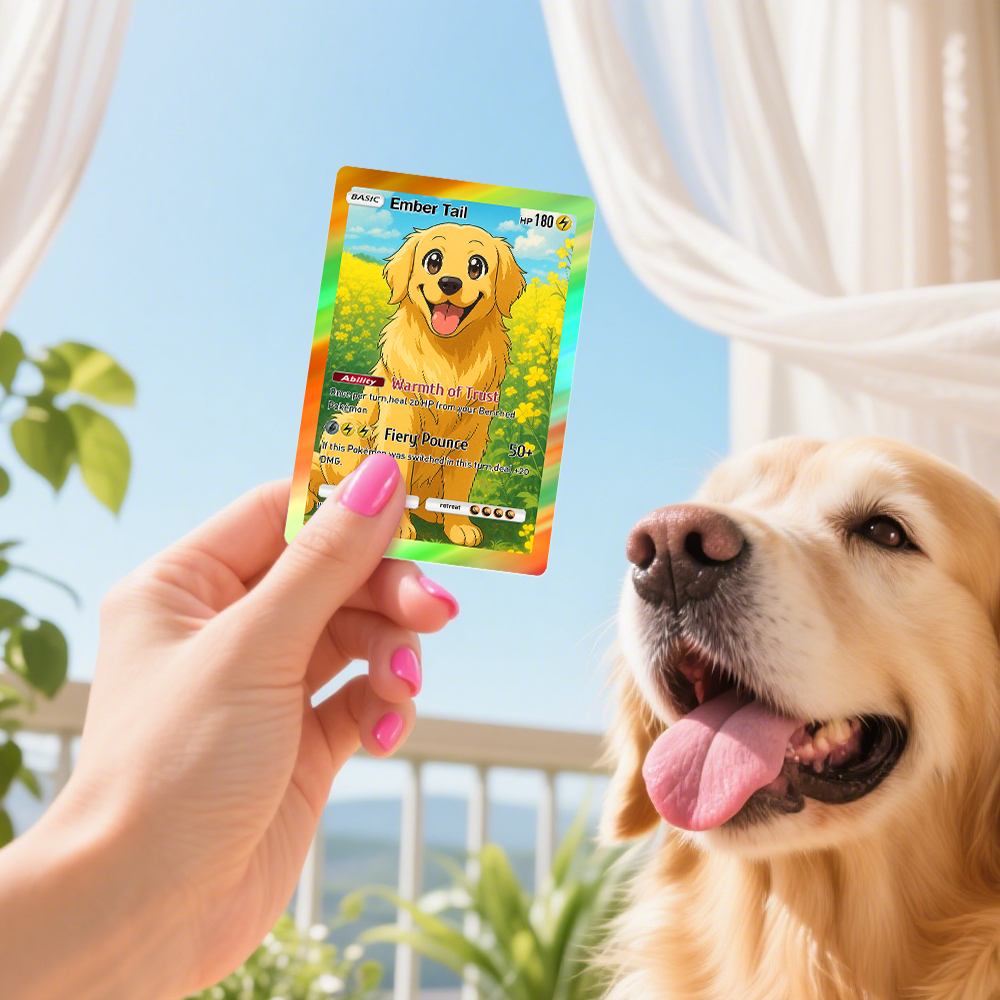 Biglietto D'auguri Personalizzato Con Mostro Anime E Animale Domestico, Biglietto D'auguri Personalizzato Per Gli Amanti Degli Animali, Regalo Personalizzato Per Cani - 